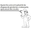 Etape 7 bis: Ajuster les cotes et la planéité du chapeau de gendarme, si nécessaire, après recuit des coudes.