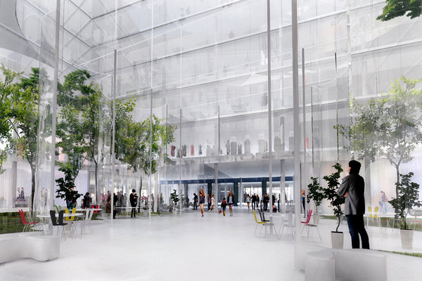 La nouvelle Samaritaine a été conçue dans une démarche environnementale innovante. Un jardin d’hiver améliorera le confort thermique et acoustique, et des espaces paysagers végétalisés sont prévus, notamment sur les toitures.