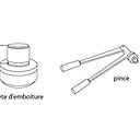 L'outillage nécessaire pour réaliser une emboîture sur un tube cuivre.