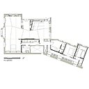 Plan général de l'appartement: 200 m² traité sous forme de maillage régulateur orthogonal.