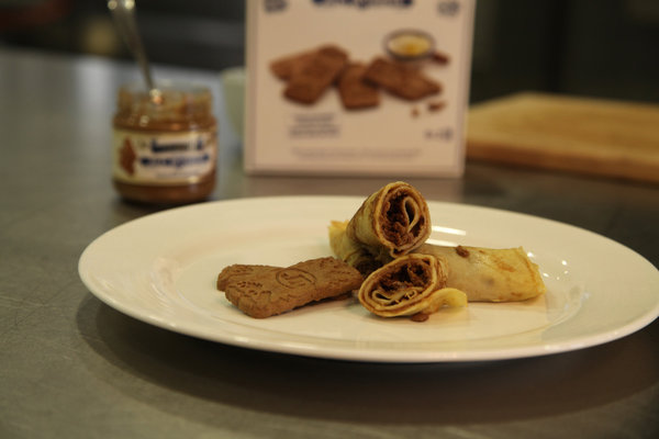 Idéales pour le goûter, les crêpes satisferont petits et grands gourmands ! La pâte à tartiner et les biscuits spéculoos Jules Destrooper leur donneront un peu d’originalité.