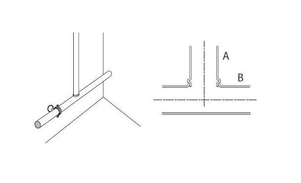 Mise en situation pour un piquage sur tube de cuivre.
