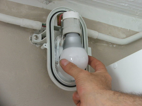 Etape 13 : Vissez une nouvelle ampoule à basse consommation dans le culot.