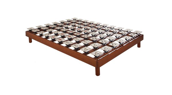 Grâce à ses plots en caoutchouc, le sommier Millenium assure une parfaite portance.