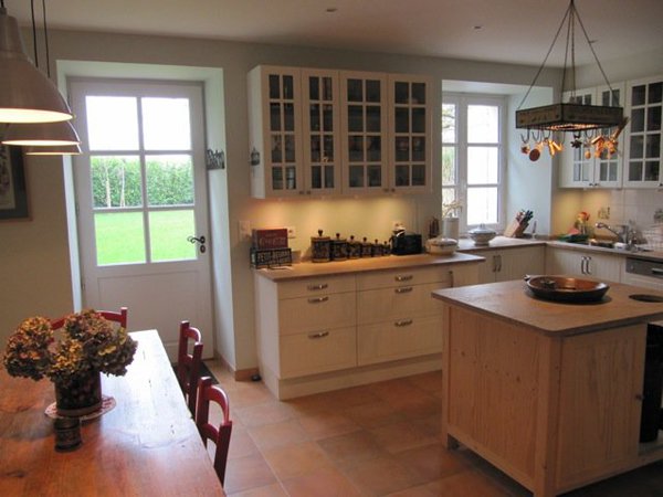 Ambiance de cottage anglais dans la cuisine.