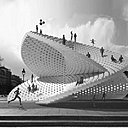 S’inspirant des marches de l’Opéra Bastille de Paris, lieu potentiel où il pourrait être construit, ce projet a été dessiné pour lui faire écho. 1er prix : Projet HJ007 de Jeanne Moullet et Hugo Badia-Berger.