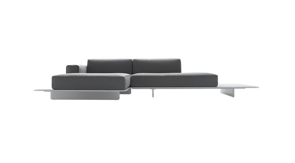 Les designers Jehs + Laub ont imaginé Fin, pour Mdf Italia, un canapé d’angle 100 % design, où la symétrie parfaite de la structure en bois laqué cohabite avec le déséquilibre des coussins XXL en tissu, qui constituent le canapé. Le résultat est aussi surprenant qu’élégant.