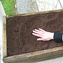 Etape 2 APLANIR : aplanir le terreau pour effectuer un semis régulier.