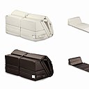 Découvrez le Tatami imaginé par la designer Annette Hinterwirth pour Dedon. Un matelas pliable léger en simili cuir, qui peut être transporté à la plage, ou installé sur une chaise longue.