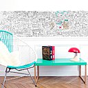 La feuille peut aussi se fixer au mur à hauteur des enfants.