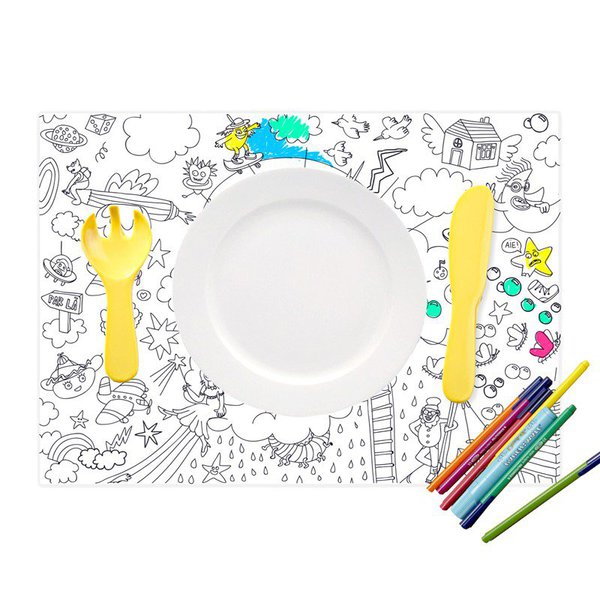 En set de table, pratique pour les repas familiaux un peu longs.