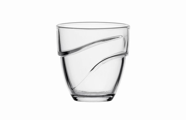 Wave le nouveau gobelet empilable de Duralex. Lignes en forme de vagues, harmonie des courbes : Wave est ergonomique pour la main et élégant pour l’œil. Gamme de lancement : 16 cl, 22 cl, 27 cl et 36 cl.