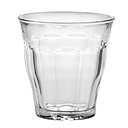 Décliné en 13 tailles, pour aller de l'apéritif au digestif en passant par toutes les contenances d'eau, vin et bière, le verre Picardie avec ses cotes plates évoque un verre de table certes solide, mais plus élégant.