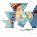 La carte Dymaxion, brevetée en 1946, représente la planète entière sur une carte plate, sans distorsion visible relative aux formes et aux tailles de ses continents.