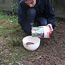 Etape 5 : Mélanger : Mélanger le contenu du sac afin d’obtenir un mélange homogène entre le support de culture et la graine.