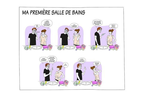 32 scénarios illustrés démontrent avec humour la confrontation des regards de monsieur et de madame.