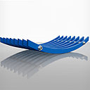 Coupe à fruits bien cintrée, composée de 8 cintres en bois.