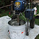 Produit 2 hydrofuge de protection de la toiture, en application pure.