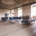 Canapé 1,5 places habillé de tissu Jean-Paul Gaultier Kilt Bengale. 3798 €. Design Roberto Tapinassi et Maurizio Manzoni. Profile. Roche Bobois.