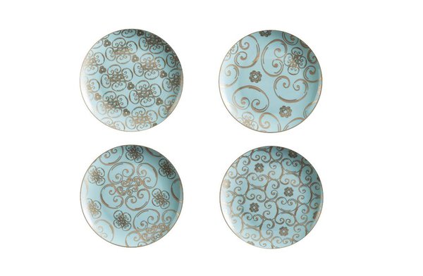 Arabesques dorées pour les assiettes Rosanna.