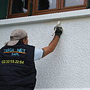 Etape 18 : Les appuis et cadres de fenêtres seront aussi réchampis dans la continuité.