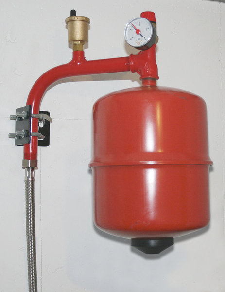 Présentation générale du  vase d’expansion une fois installé.