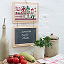 Pour ne rien oublier un mémo brodé à positionner au-dessus d'une ardoise.