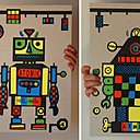 2  autres tableaux Cut Cut Robots terminés.