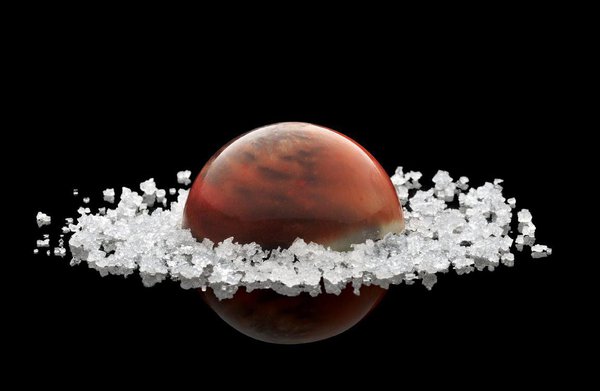 Patrick Roger signe sa dernière création: "le Mistral à la fleur de sel  de Camargue".