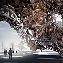 Projet du studio d’architecture expérimentale, à Londres et Melbourne, Kokkugia, Babiy Yar Memorial, 2010.