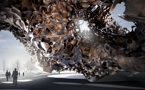 Projet du studio d’architecture expérimentale, à Londres et Melbourne, Kokkugia, Babiy Yar Memorial, 2010.