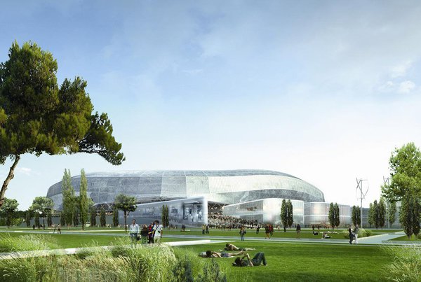 L’architecte Jean-Michel Wilmotte est à l’origine du Nice Stadium, premier éco-stade d’Europe, qui prendra place au cœur de l’Eco-Vallée. Avec son mur soufflant qui canalise les vents de la plaine du Var et sa structure en bois tridimensionnelle recouverte d’une membrane translucide, le stade répond parfaitement aux exigences du Grenelle de l’Environnement.