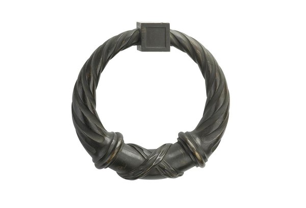 Magnifique heurtoir de porte en bronze vieilli.