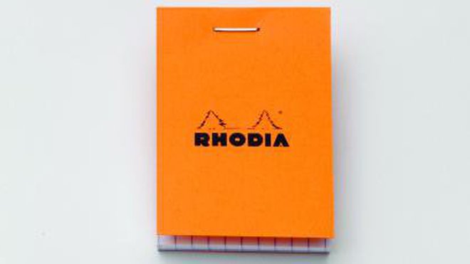 Le légendaires bloc Rhodia pour y consigner sa vie, ses projets, ses œuvres...