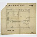 Plans de la cuisine et de l’office où l’architecture intérieure met en évidence la circulation et les rangements. Poissy, Villa Savoye, Charles-Edouard Jeanneret dit Le Corbusier (1887-1965).
