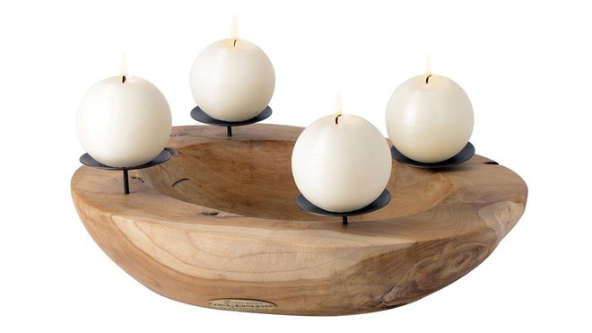 Une coupe en racine de teck sur laquelle piquer des bougies rondes. Diamètre 40 cm. 69 €. Ambiance & Styles. Une coupe en racine de teck sur laquelle piquer des bougies rondes. Diamètre 40 cm. 69 €. Ambiance & Styles.