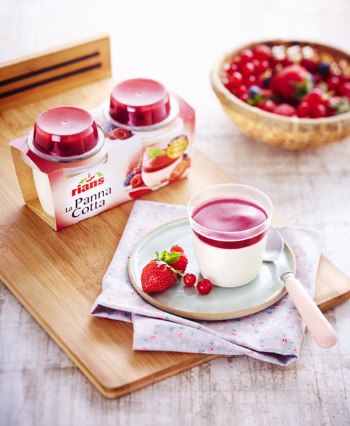 Crème fraîche, sucre et gélatine alimentaire : voici les ingrédients de base de la recette de la panna cotta réinventée par Rians.