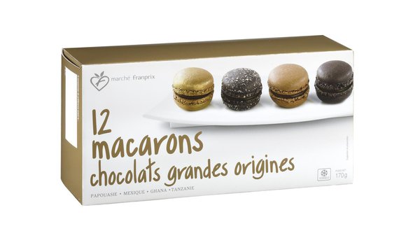 Cerise sur le gâteau, les mignardises: des macarons aux chocolat de chez Franprix !