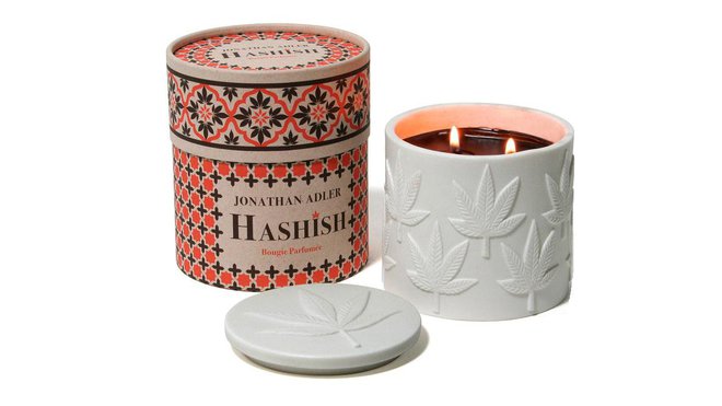 Nouvelle venue dans l'univers de la déco, la Maison M proposer une bougie parfumée insolente: Hashish !