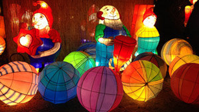 Le sentier des lanternes imaginé par l'illustrateur Guy Untereiner.