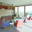 Le séjour bénéficie d’une vue à 180 ° sur la Loire.