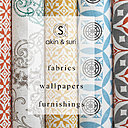 Collection de tissus aux motifs géométriques d'Akin & Suri.