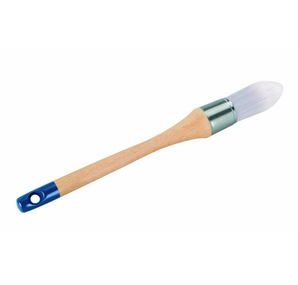 Brosse à rechampir : pour appliquer les peintures en phase aqueuse sur des surfaces nécessitant de la précision telles que les fenêtres et les angles.