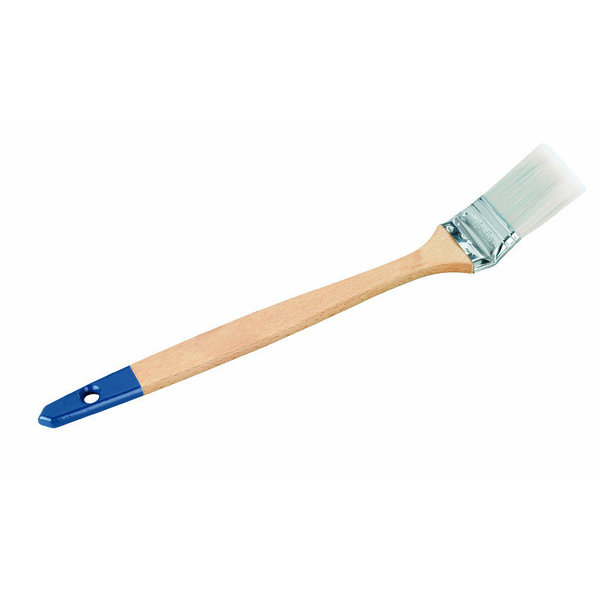 Brosse radiateur : pour appliquer les peintures en phase aqueuse sur des surfaces à accès difficiles telles que les tuyaux ou les radiateurs.