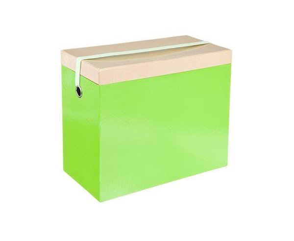 Une jolie boîte comprenant 4 dossiers à suspendre. 33,5 x 16,5 x 28 cm. En carton. Elastik box. Clementina Frog. www.clementinafrog.fr