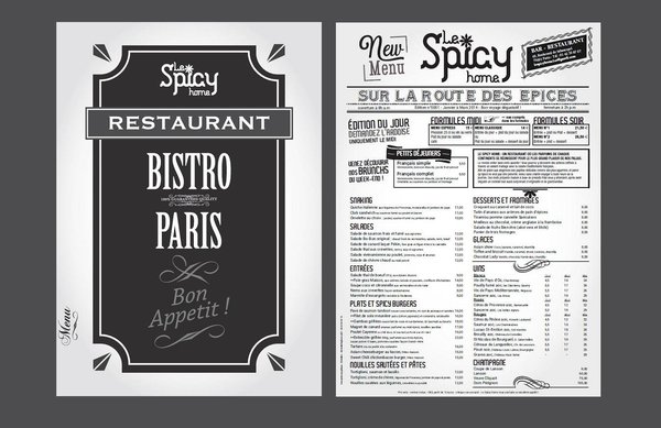 Le menu bistrot orientalisant.