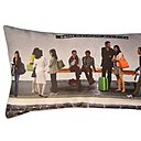 Un coussin en toile de coton et microfibre, imprimé numérique. 100% made in France. En 30 x 60 cm. Coussin Saint-Germain des Prés. Alexandre M-S.