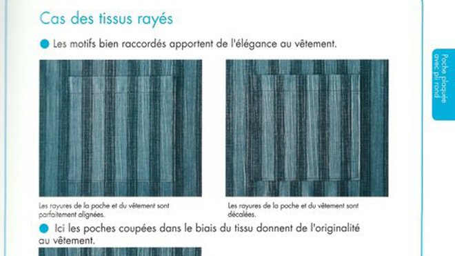 Poches en tissu rayé, savoir comment placer les rayures...