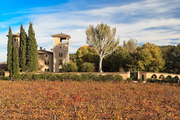 Au bout de la route parmi les vignes du domaine se trouve le Château de Berne et son hôtel cinq étoiles Relais & Château.
