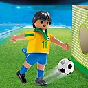 Même Playmobil s'affiche en joueur de foot made in Brésil !